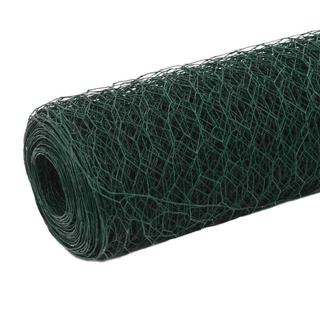 Vidaxl kippengaas 25x1,2 m staal met pvc coating groen