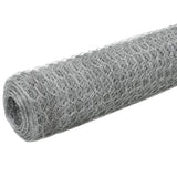 Vidaxl Chicken Wire 25x1,2 m galvanizované ocelové stříbrné barvy