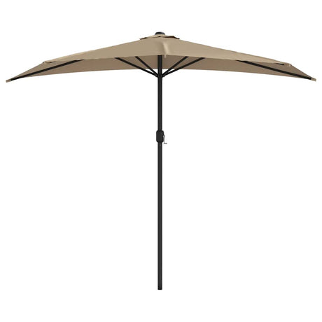 Vidaxl balkonparasol half met aluminium paal 270x144 cm taupe