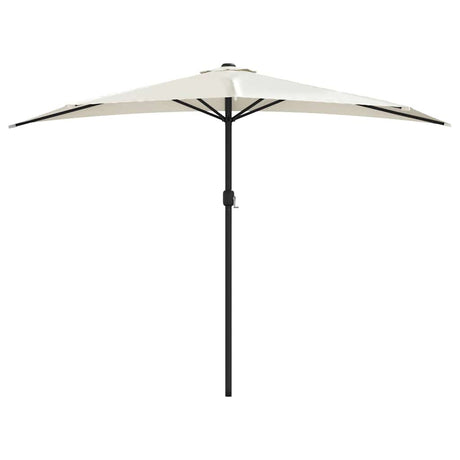 Vidaxl balkonparasol half met aluminium paal 300x155 cm zandkleurig