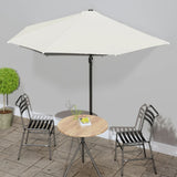 Vidaxl Balcony Parasol metà con polo in alluminio 300x155 cm di sabbia