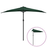 Vidaxl Balcony parasol half with aluminum pole 300x155 cm green