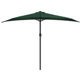 Vidaxl Balcony parasol half with aluminum pole 300x155 cm green