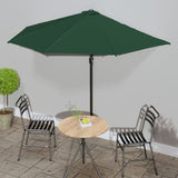 Vidaxl Balcony parasol half with aluminum pole 300x155 cm green