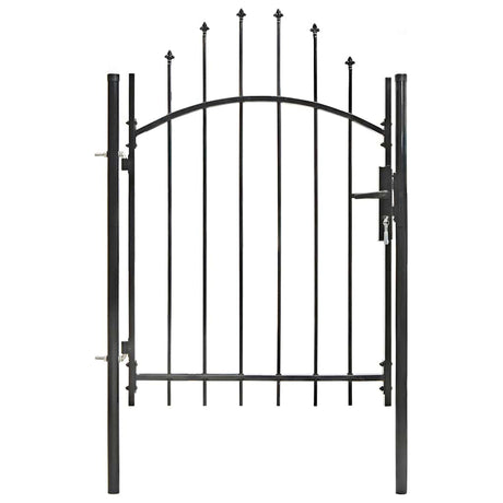 Vidaxl poort 1x1,5 m staal zwart
