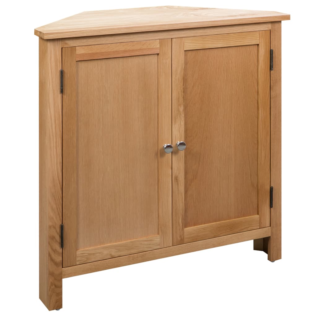 Vidaxl hoekkast 80x33,5x78 cm massief eikenhout
