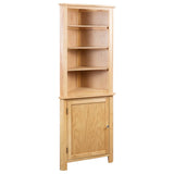 Vidaxl hoekkast 59x36x180 cm massief eikenhout