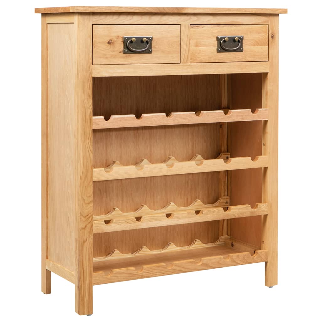 Vidaxl wijnkast 72x32x90 cm massief eikenhout