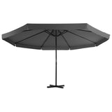 Vidaxl -Parasol mit Aluminiumpol 500 cm Anthrazit