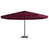 Vidaxl parasol met aluminium paal 500 cm bordeauxrood