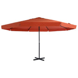 Vidaxl Parasol z aluminiowym słupem 500 cm terakottowym -