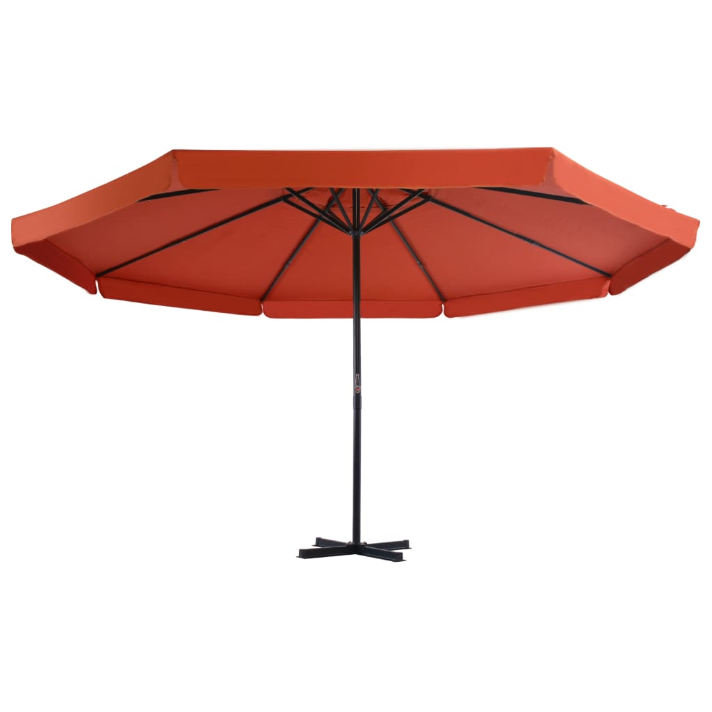 Vidaxl Parasol z aluminiowym słupem 500 cm terakottowym -