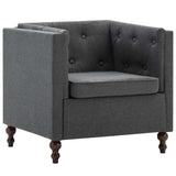 Vidaxl fauteuil stof donkergrijs