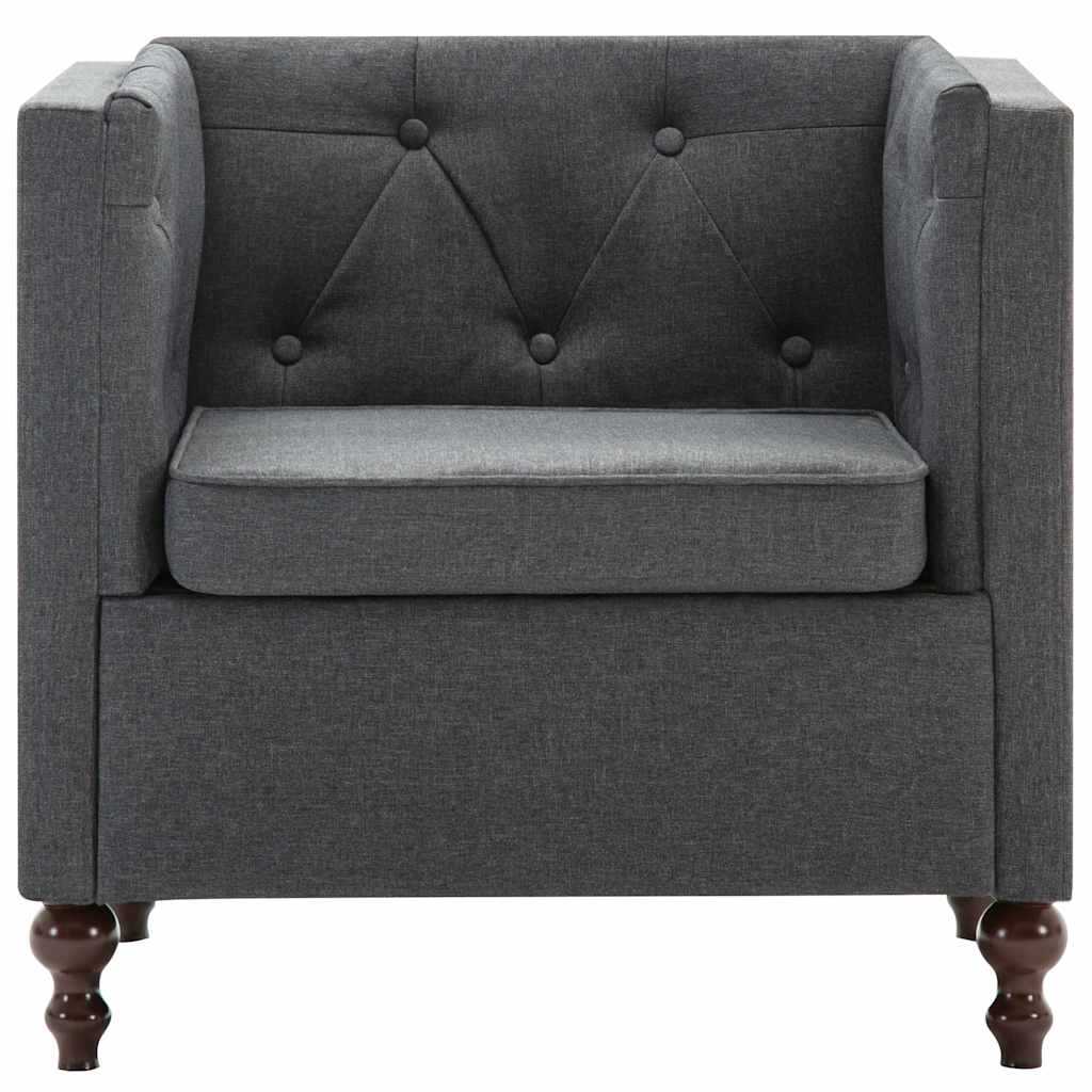 Vidaxl fauteuil stof donkergrijs