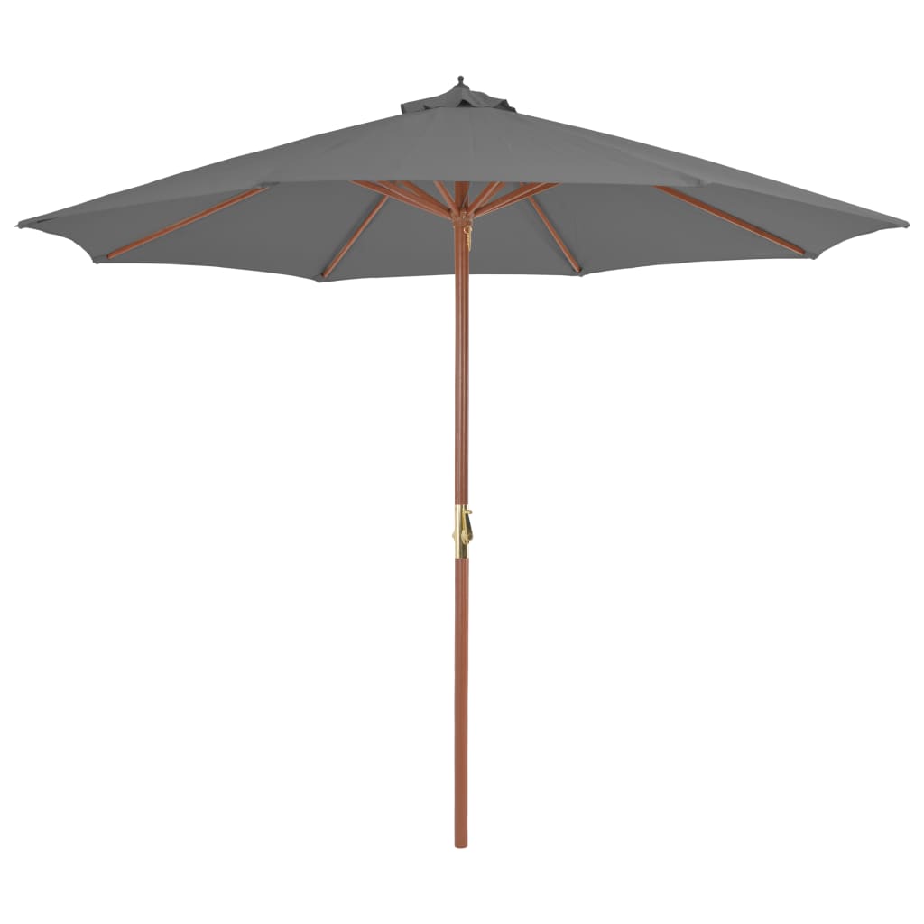 Vidaxl -Parasol mit Holzstange 300 cm Anthrazit