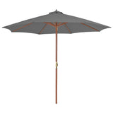 Vidaxl -Parasol mit Holzstange 300 cm Anthrazit