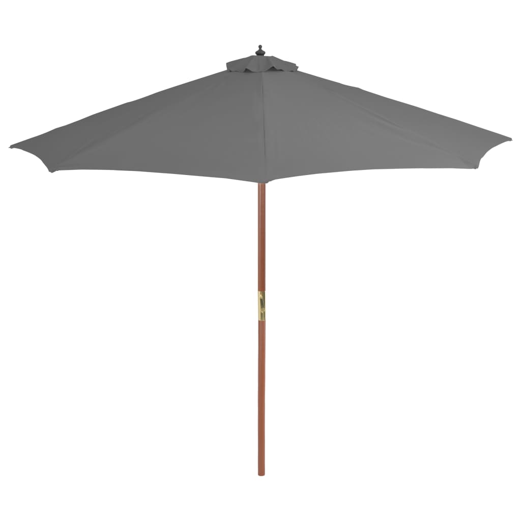 Vidaxl -Parasol mit Holzstange 300 cm Anthrazit