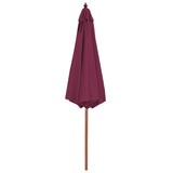 Vidaxl parkols mat hëlze Pole 300 cm Bordeaux rout