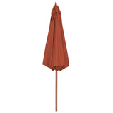 Vidaxl Parasol mit Holzstange 300 cm Terrakotta