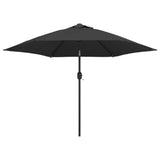 Vidaxl -parasol med metallstang 300 cm Antracitt