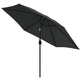 Vidaxl -parasol med metallstang 300 cm Antracitt