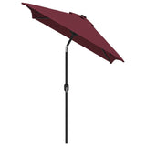 Parasol vidaxl avec poteau métallique 300x200 cm Bordeaux rouge