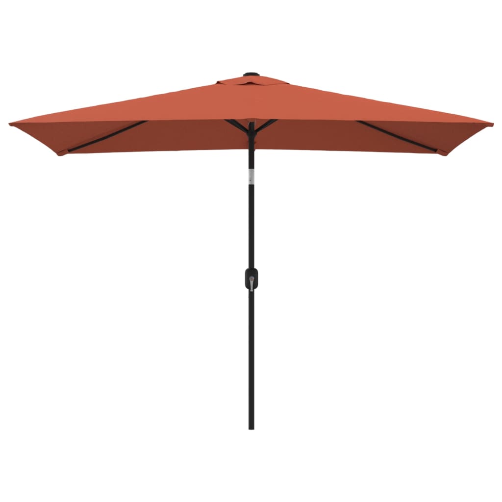 Vidaxl -parasol med metallstang 300x200 cm terrakotta