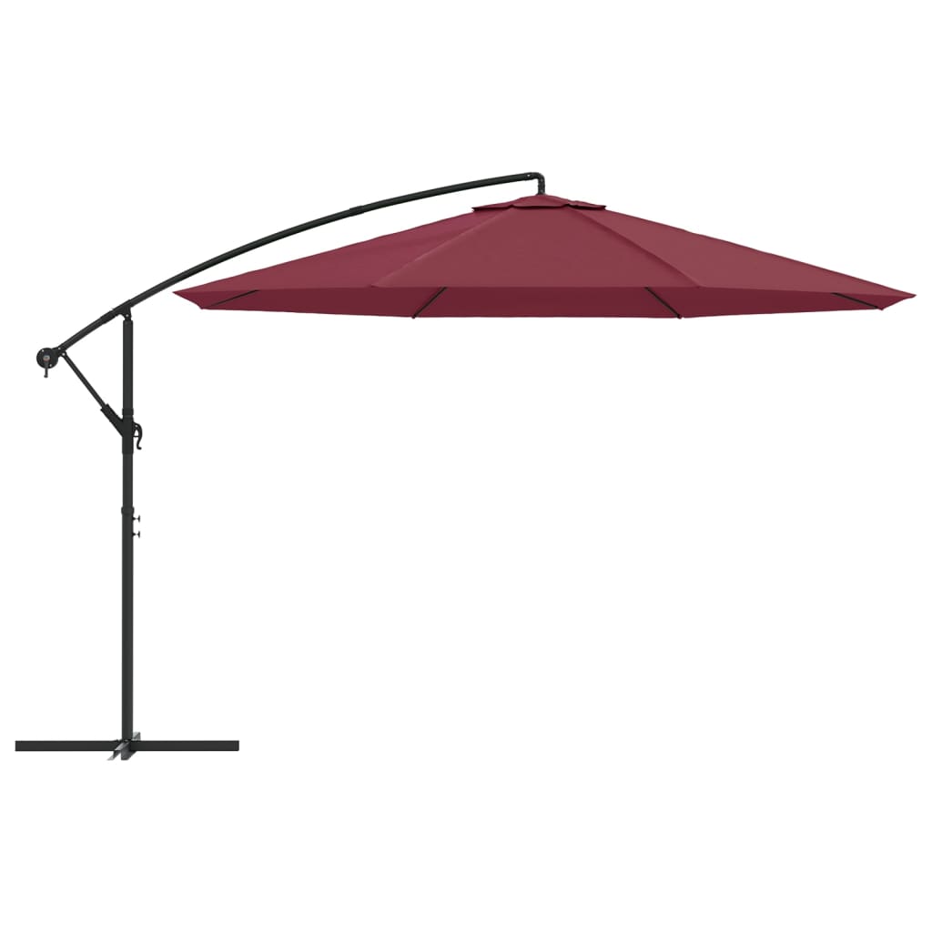 Vidaxl Floating parasol with aluminum pole 350 cm burgundy red