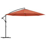 Vidaxl Floating parasol with aluminum pole 350 cm terracotta -colored