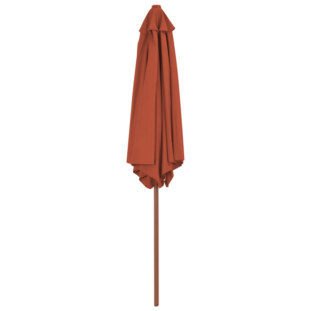 Vidaxl Parasol with wooden pole 270 cm terracotta