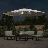 Vidaxl Floating parasol with LED lighting and metal pole 350 cm sand