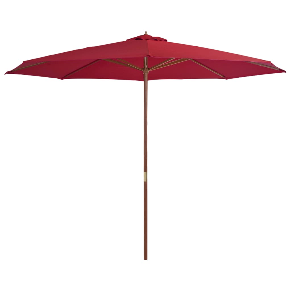 Vidaxl parolsol mat hëlze Pole 350 cm Bordeaux rout