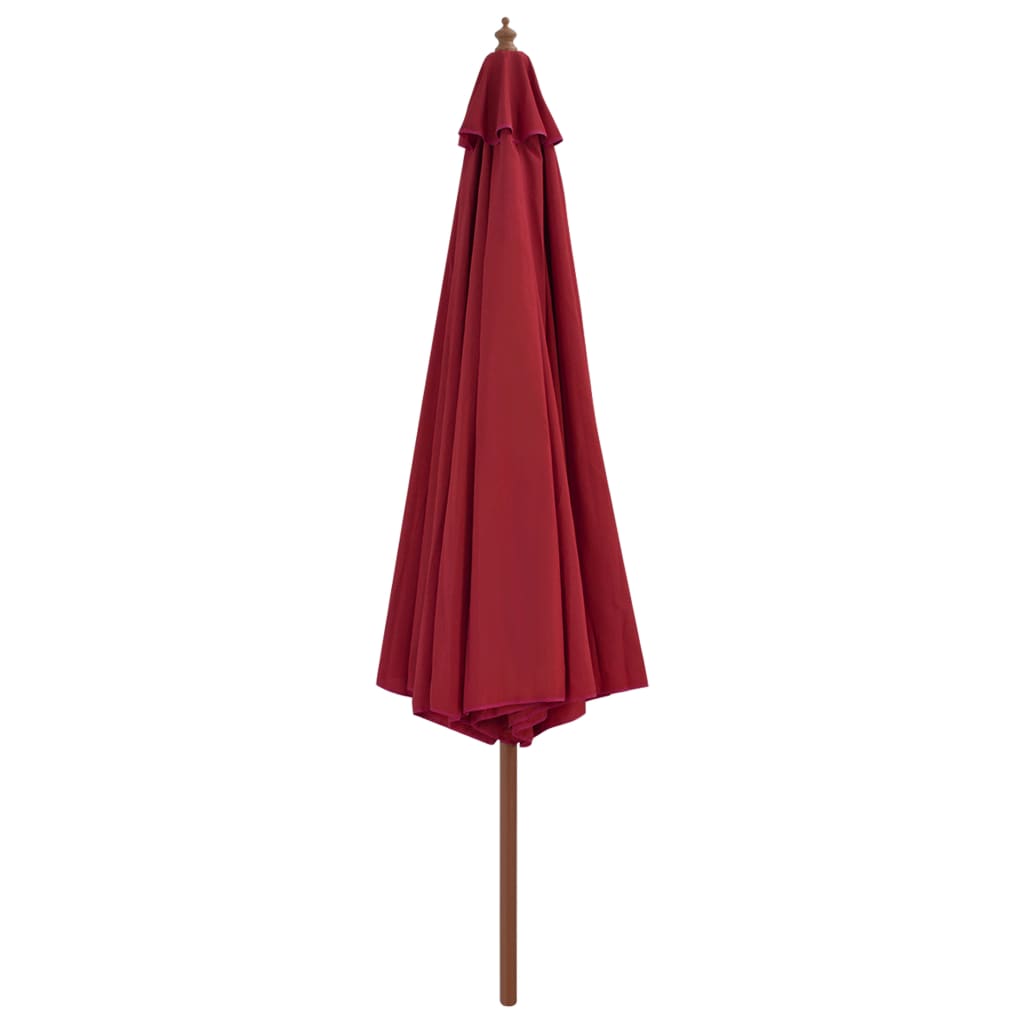 Vidaxl parolsol mat hëlze Pole 350 cm Bordeaux rout