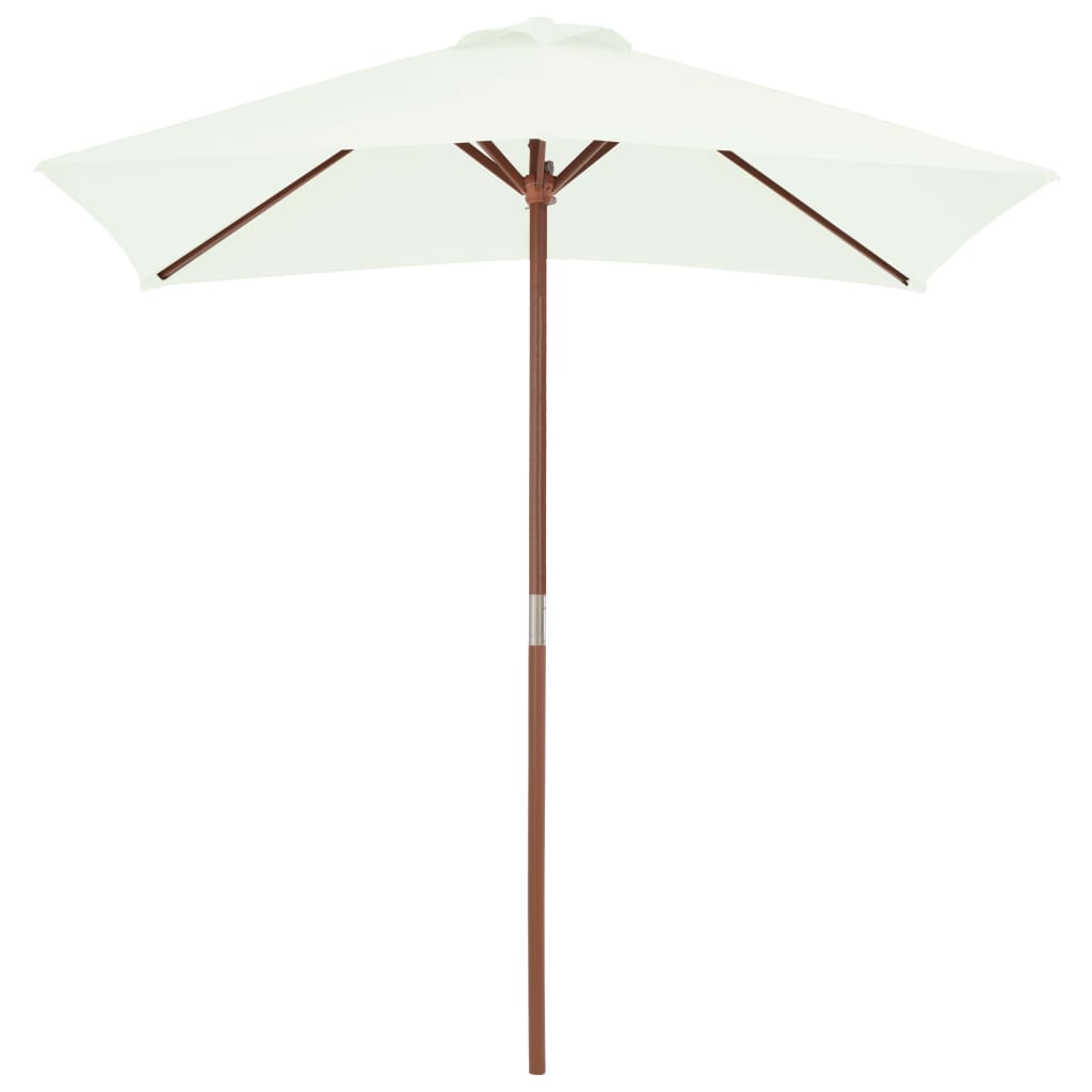 Vidaxl -parasol med trepol 150x200 cm sand -farget