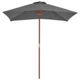 Vidaxl -parasol med trepol 150x200 cm Antracitt