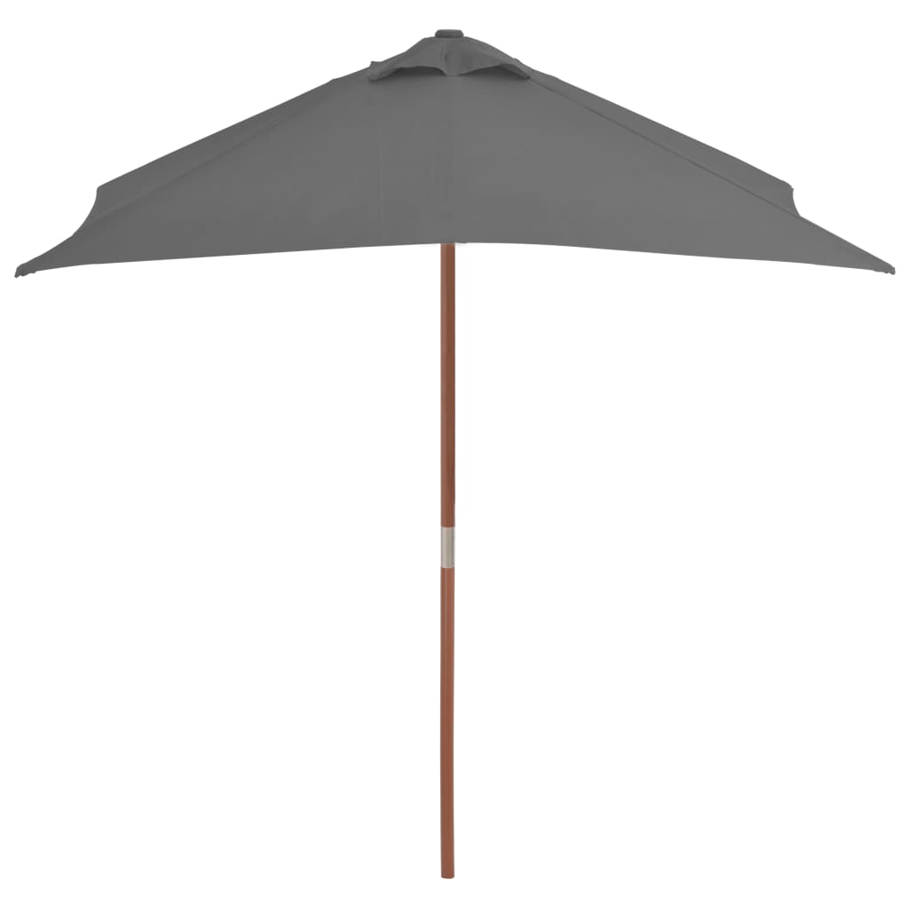 Vidaxl -parasol med trepol 150x200 cm Antracitt