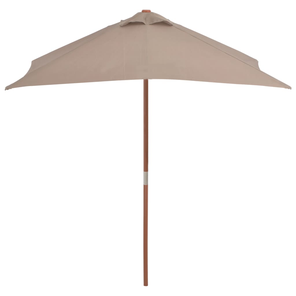 Vidaxl -parasol med trepol 150x200 cm taupe