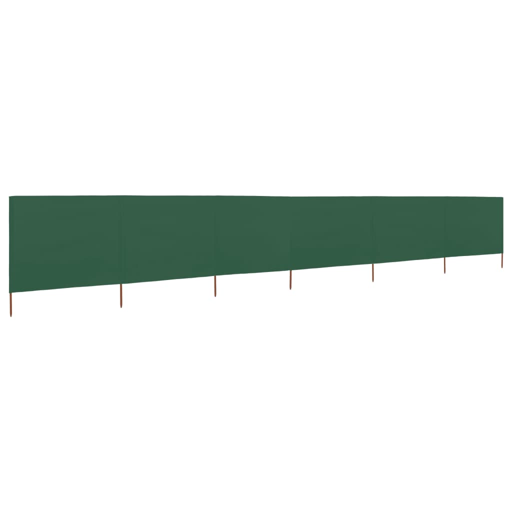 Pare-brise Vidaxl 6 panneaux 800x80 cm tissu vert