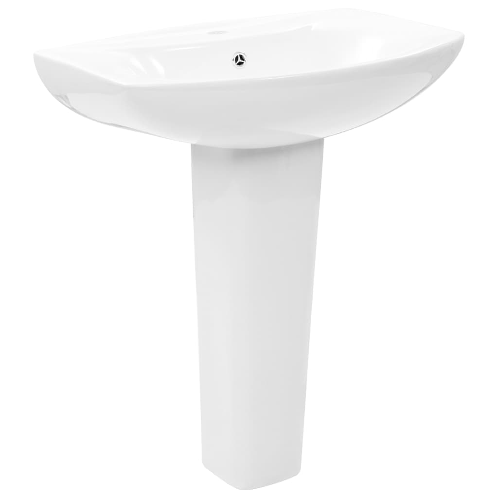 Vidaxl Washbasin til fots løsrevet 650x520x200 mm keramisk hvit