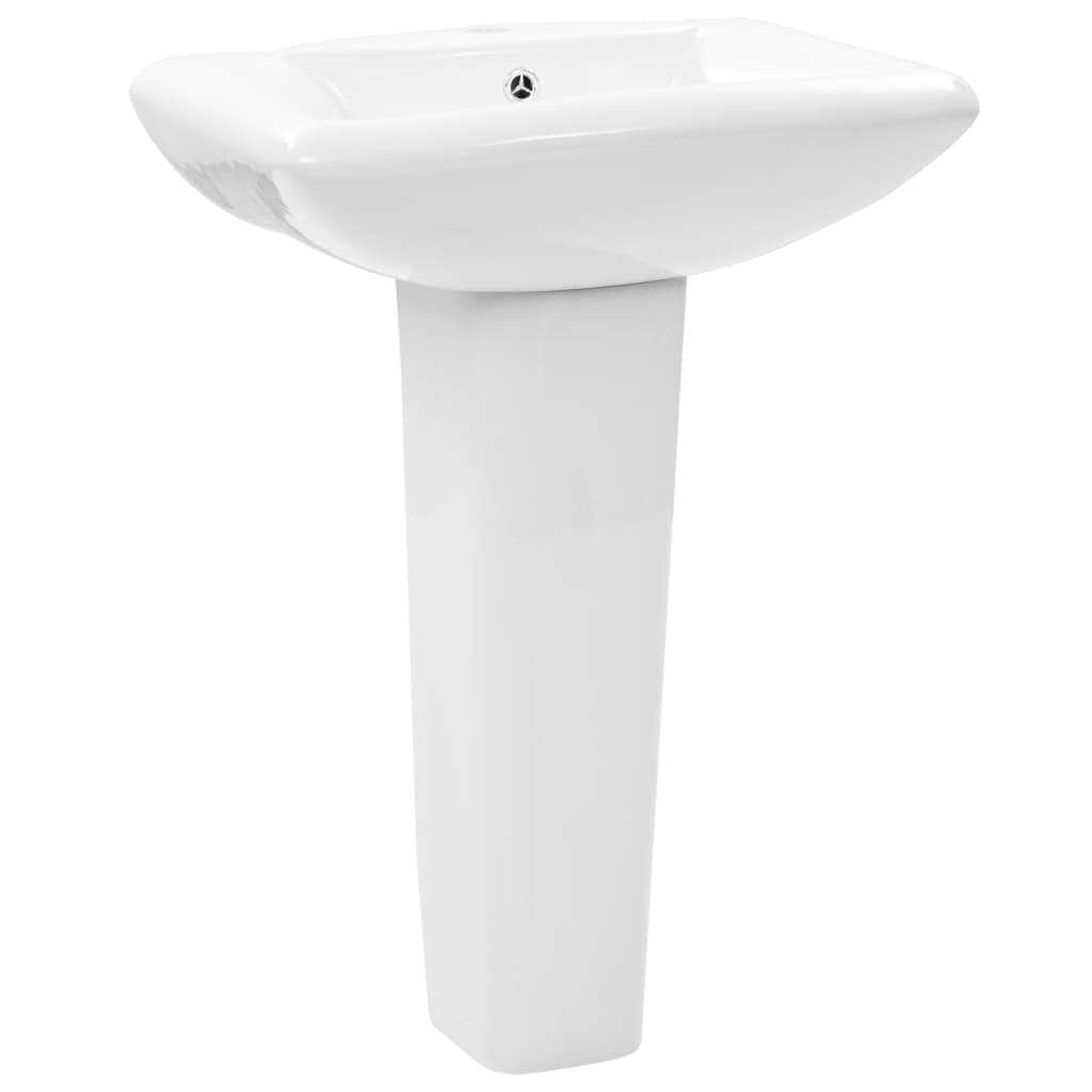 Vidaxl Washbasin a piedi staccato 580x470x200 mm bianco in ceramica