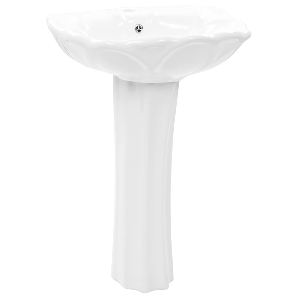 Vidaxl Washbasin a piedi staccato 580x510x200 mm bianco in ceramica