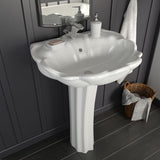 Vidaxl Washbasin a piedi staccato 580x510x200 mm bianco in ceramica