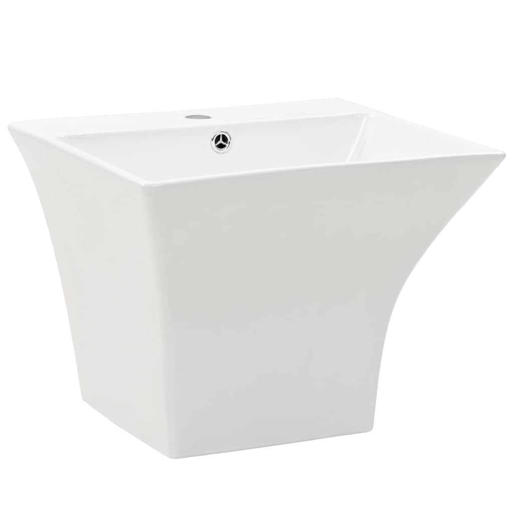 Vidaxl Washbasin Wall -montato 500x450x410 mm bianco in ceramica