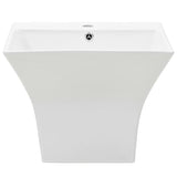 Vidaxl wasbak wandgemonteerd 500x450x410 mm keramiek wit