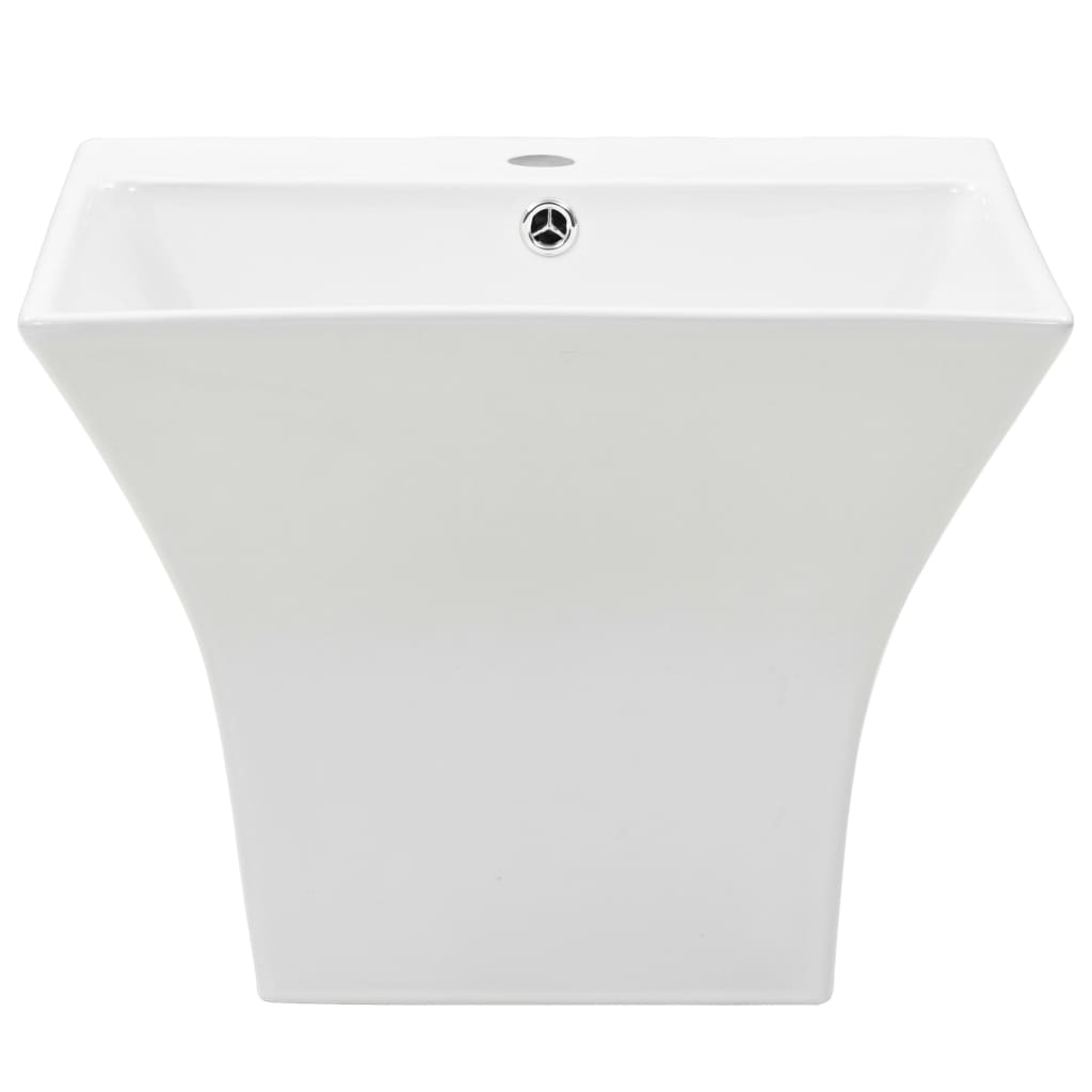 Mur de lavabo Vidaxl - Mouplé 500x450x410 mm blanc céramique