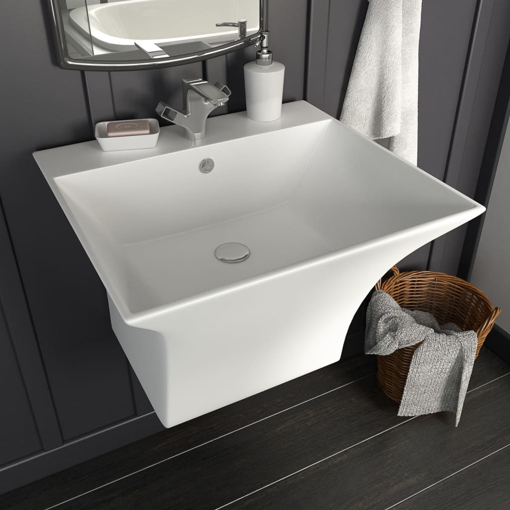 Vidaxl Washbasin Wall -Moventa de 500x450x410 mm de cerámica de cerámica