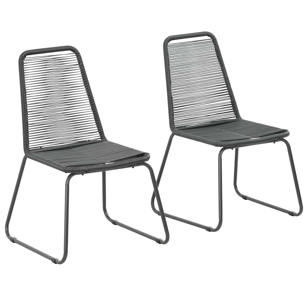 Vidaxl tuinstoelen 2 st poly rattan zwart