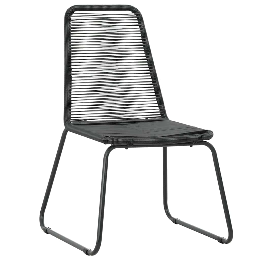 Vidaxl tuinstoelen 2 st poly rattan zwart