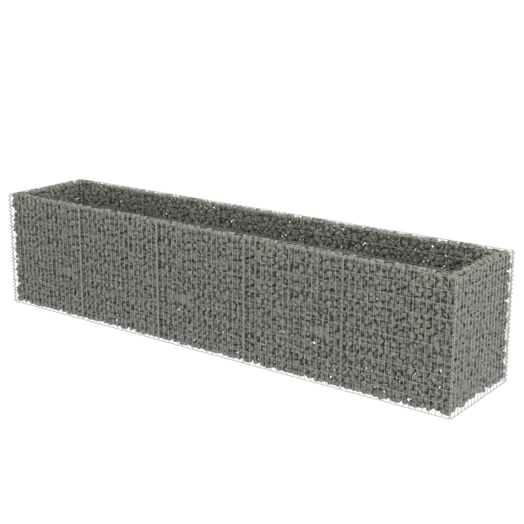 Vidaxl Gabion Planning Box elevada 450x90x100 cm de acero galvanizado