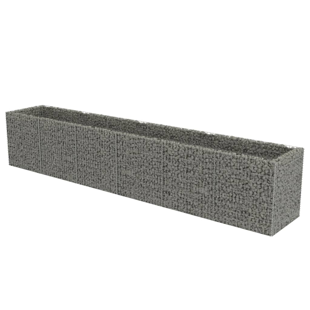 Vidaxl Gabion Planning Box hævet 540x90x100 cm galvaniseret stål